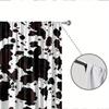 2 Piece Black and White Cow Print Curtains - Machine Washable Polyester for Bedroom   Living Room or Kitchen Decoration