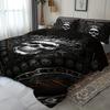 3pcs Skull Crown Pattern Duvet Cover Set, 100% Polyester, Breathable All-Season Bedding, Machine Washable, Digital Print