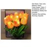 LED-beleuchtete künstliche Tulpenblumenlampe Real Touch Fälschung Tulpenstrauß Nachtlicht mit Band für Valentinstag Ostern Heimküche Hochzeitsdekoration