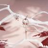RSAMD 1Pair Anime Irregularity Pendant Ear Stud Women Silver Color Earrings Jewelry-1