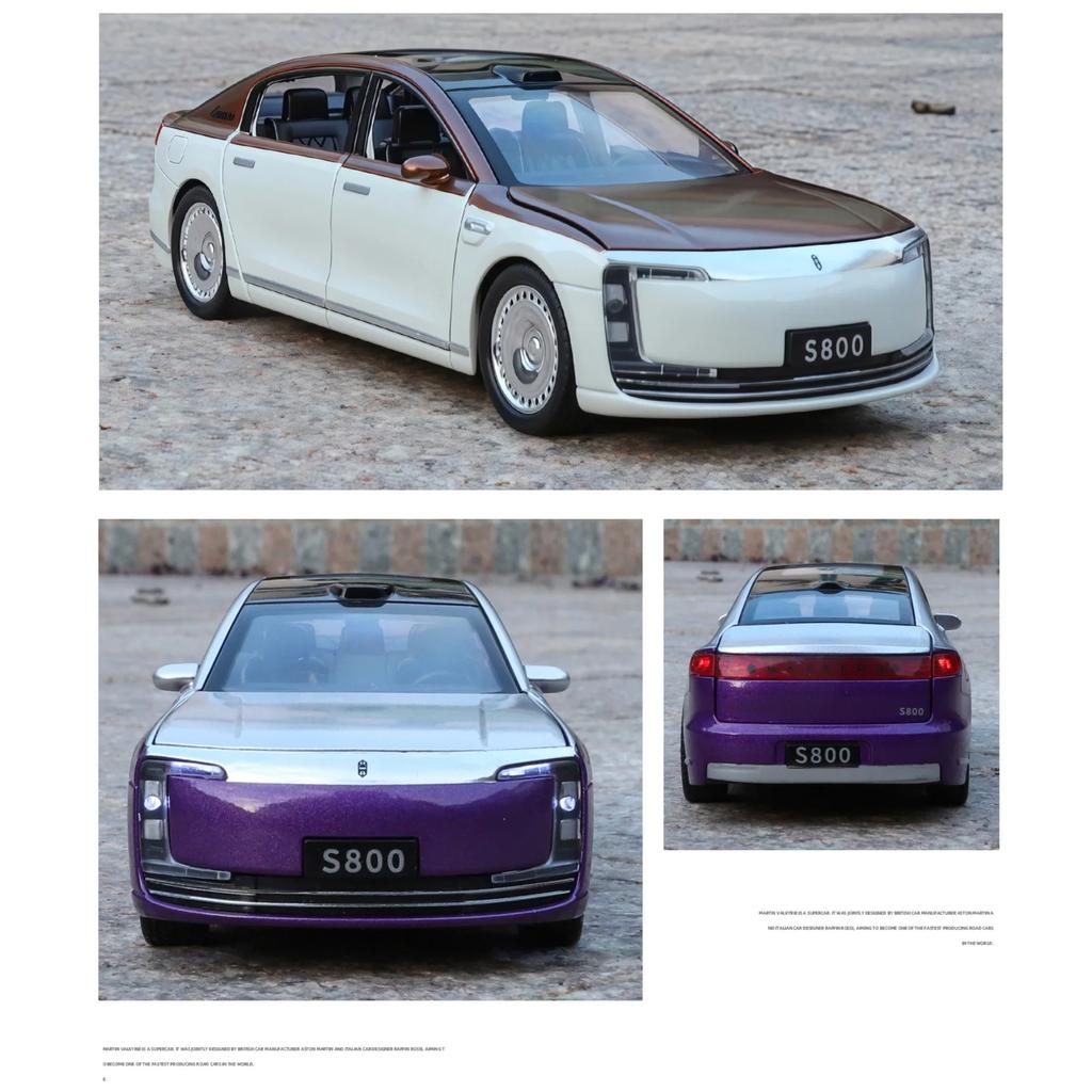 1/32 MAEXTRO S800 Alloy Luxy Model Diecast Metal New Energy Car Vehicles Car Model High Simulation Sound and Light Kids Toy Gift