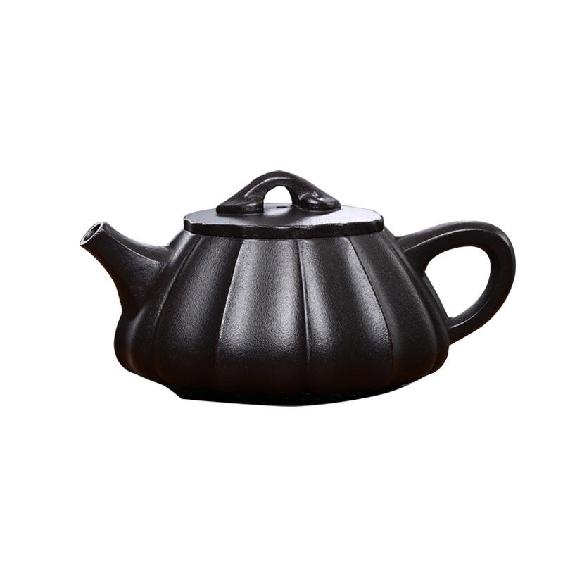 

220ml Chinese Yixing Purple Clay Tea Pot Raw Ore Black Mud Stone Scoop Teapot Handmade Custom Zisha Filter Tea Infuser
