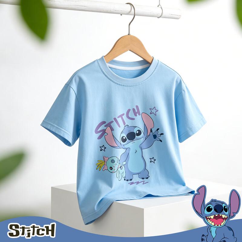 Disney Stitch Boys' Summer Cotton T-Shirt