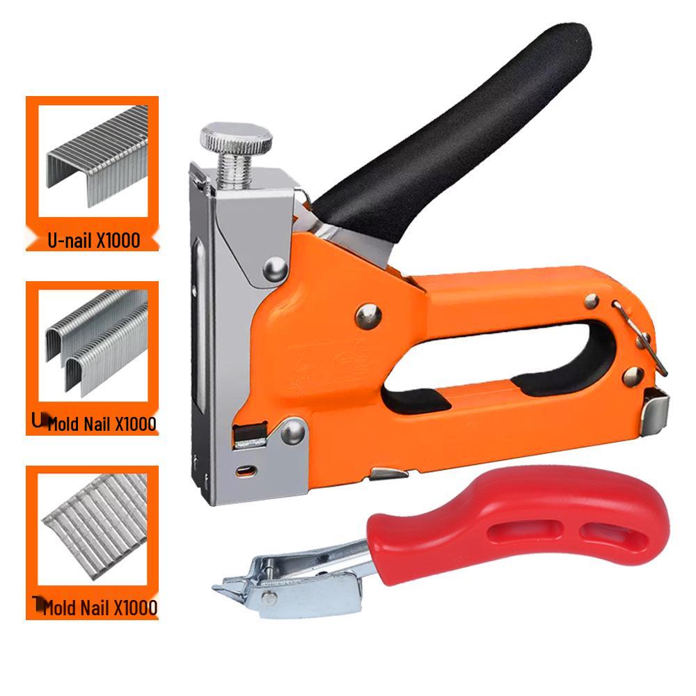 Multi-Function Nail Gun: U-Shaped, Code, Oil Painting, Photo Frame, Woodworking & Decoration - Gas & Manual Options