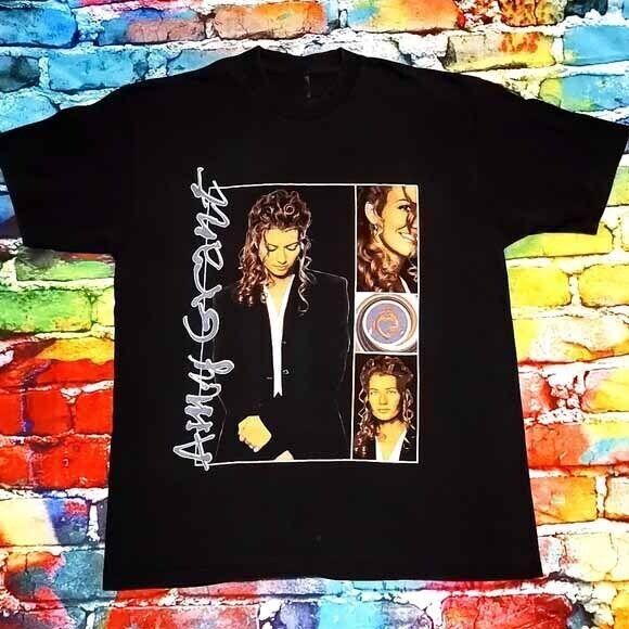 Винтажная черная футболка с коротким рукавом Amy Grant Tour 1994 Унисекс Унисекс футболка L