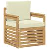 2 Piece Outdoor Sofa Set Polyester White and Cream