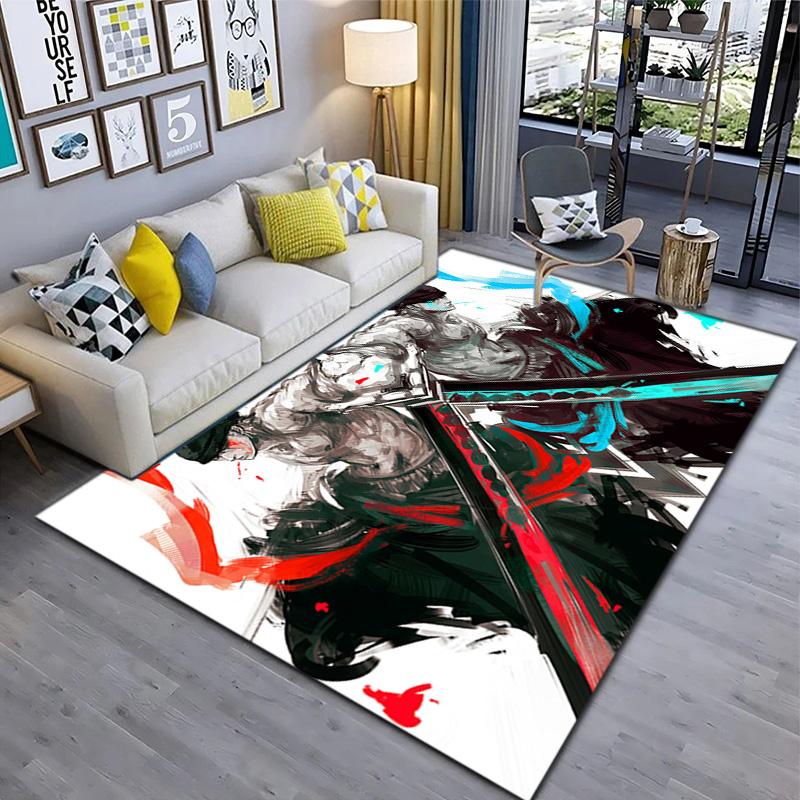 Starring the Japanese Cartoon ONE PIECE Monkey D. Luffy Carpet Is Suitable for Living Room and Bedroom Doormats Office Balcony Decorative Carpet V11