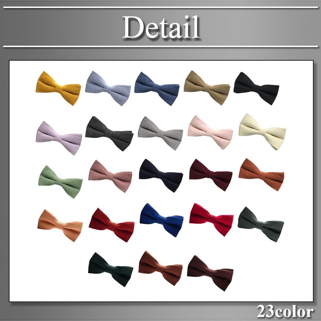 [Buzz Selection] Bow Tie, Velvet, Solid Color, FormalCasual, Stylish, Gift, Wedding, Men's AC418 (Navy)