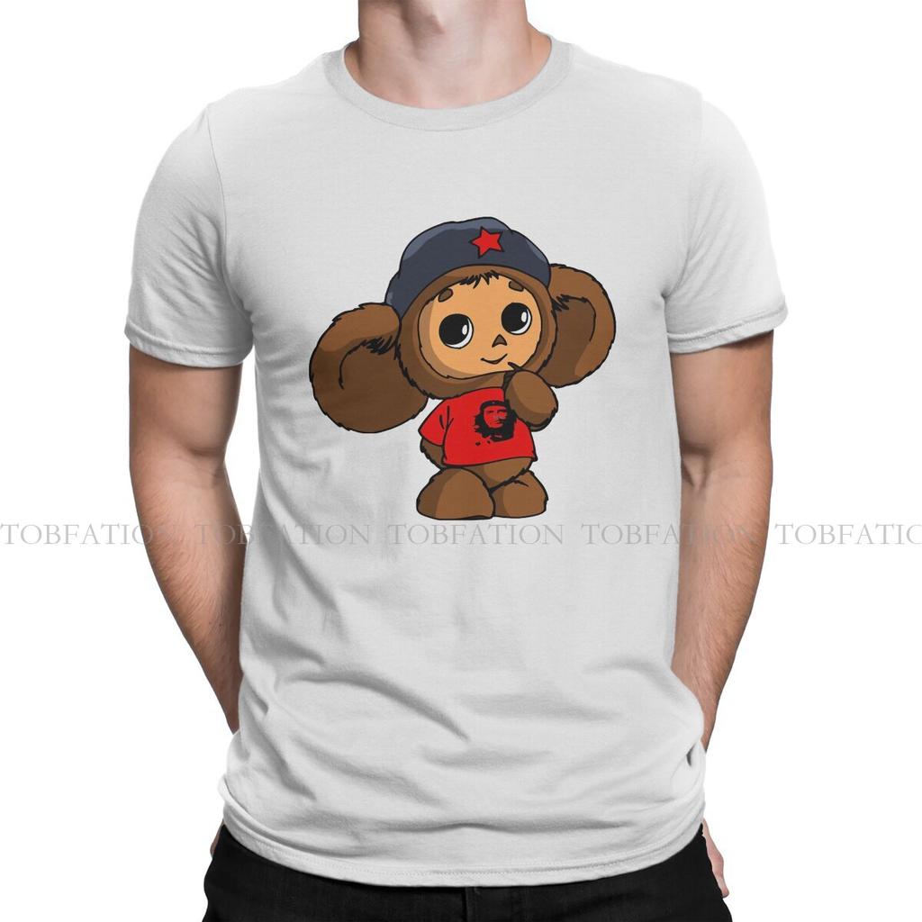 ZX CCCP Cheburashka Cute Soviet Russian Cartoon Men T Shirt Cotton Graphic ONeck TShirt Harajuku Clothing