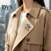 Artistic Branch Brooch Forget-Me-Not Flower Brooch, Floral with Faux Pearl & Rhinestone, Suit Badge Enamel Decorative Accessory for Women Suits Coats