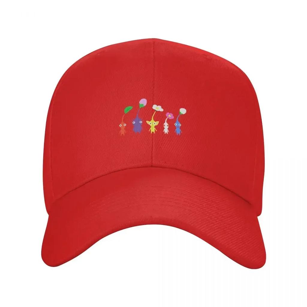 Cute Pikmin Pattern Classic TShirt Baseball Cap Brand Unisex Cap Summer Hat Snapback Cap Golf Womens Hats Unisexs