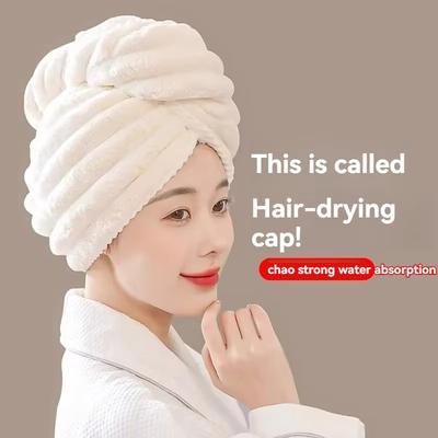 New Women Dry Hair Cap for Women Thickened and Super Absorbent Headscarf for Wiping Hair Quick Drying Cap Dry Hair Towel