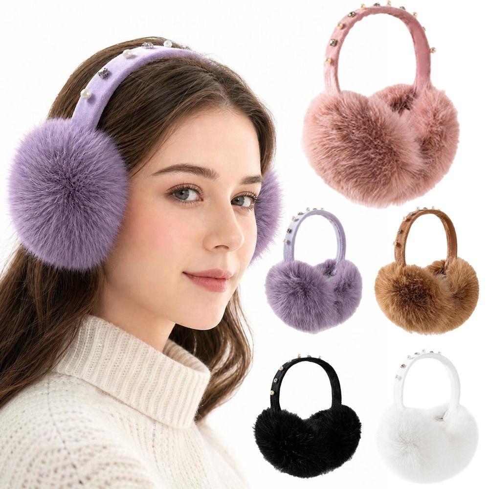 Faux Fur Plush Earmuffs Soft Plush Ear Warmers Gifts Headband Earmuffs Cold Weather Wear