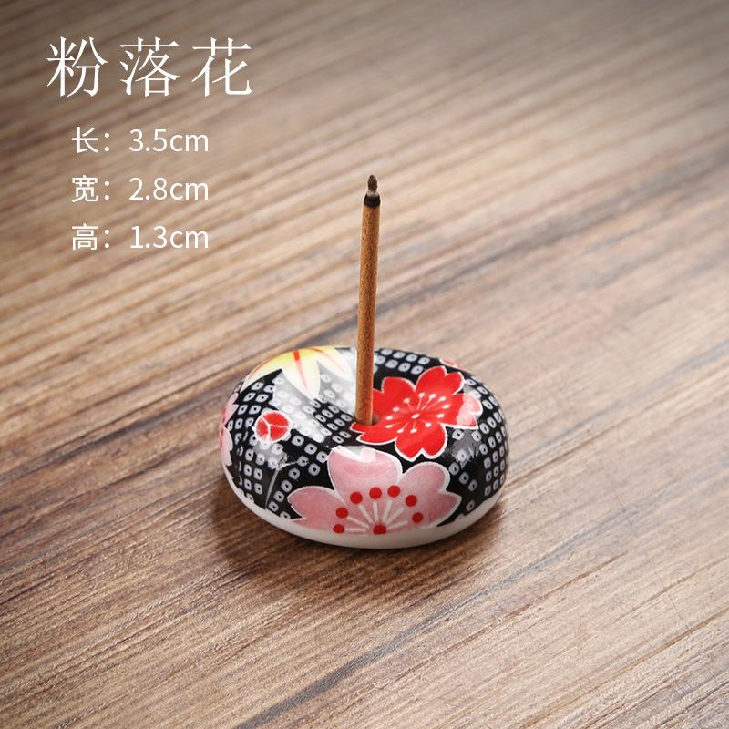 Japanese Style Incense Sticks Holder Coil Censer Burner Ceramic Base Buddhist Home Indoor Altar Table Home Decoration
