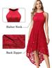 Dressy Star Lace Party Halter High Plus Perfect for and Weddings Size Women's Dress, Dress, Long, Neck, Sleeveless, Waist, Size, Guests, Receptions,