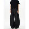 Kisko High-End American Old-Money Style Bamboo-Shaped Silhouette Casual Trousers for Men and Women with Adjustable Waistband Loose Pants