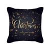 Pillow Peach Velvet Black Gold Christmas Pillow New Snowflake Letter Sofa Bedside Pillow Cover