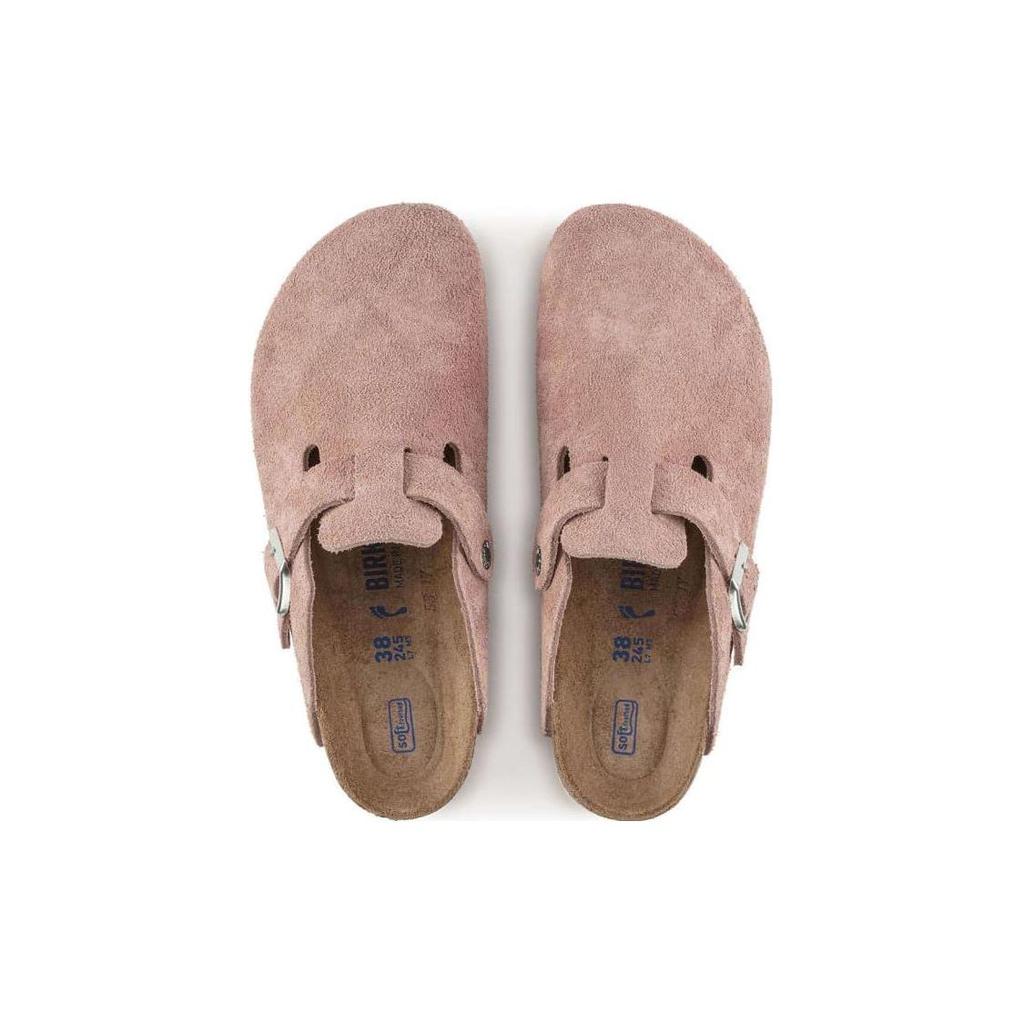 Birkenstock Boston Soft Footbed Comfortable Trendy Breathable Shoes Non-Slip Closed-Toe Slippers Women Slippers Pink 1023263