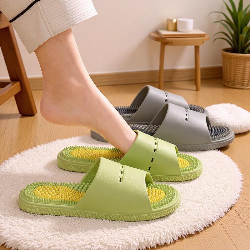 Men's Massage Acupressure Slippers - Non-Slip Sandals for Home Foot Therapy, Summer PVC Design