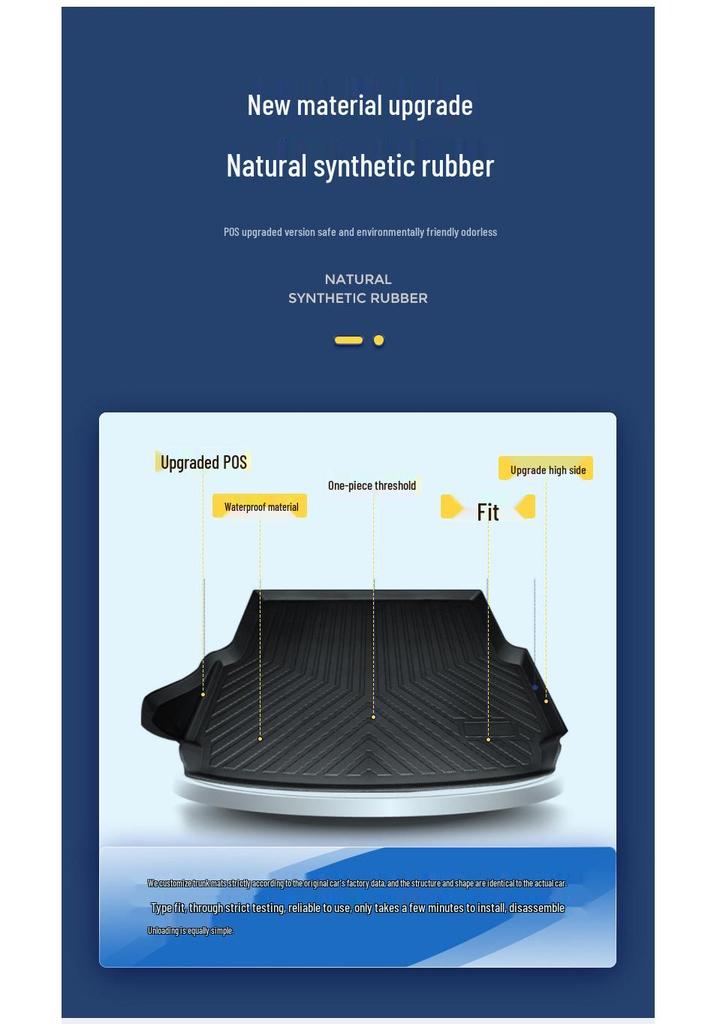 Galaxy M7 Waterproof TPE Trunk Mat: Durable, Wear-Resistant, Fits 26 Models