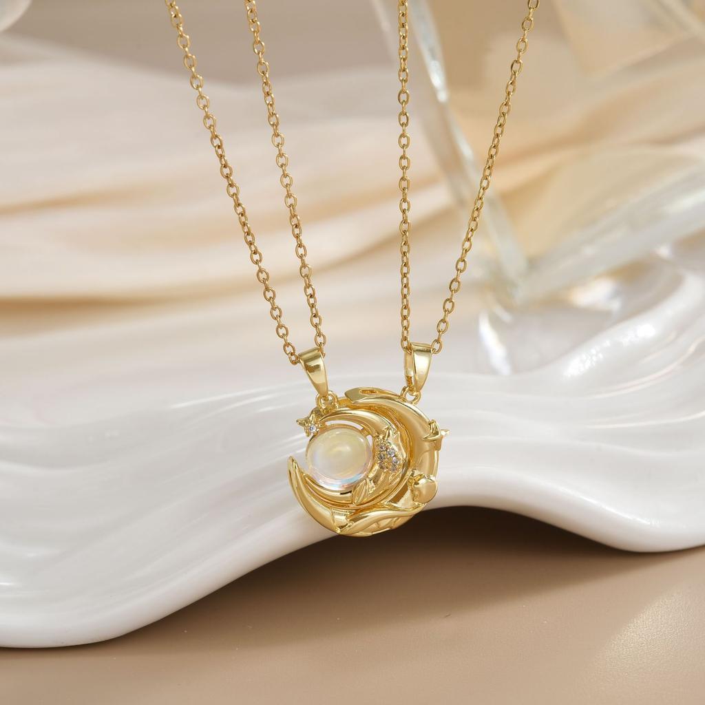 LATS Nova Corrente Magnética de Aço Inoxidável Colar de Casal Moda para Homens e Mulheres Presentes para Melhores Amigos Joias Tendência