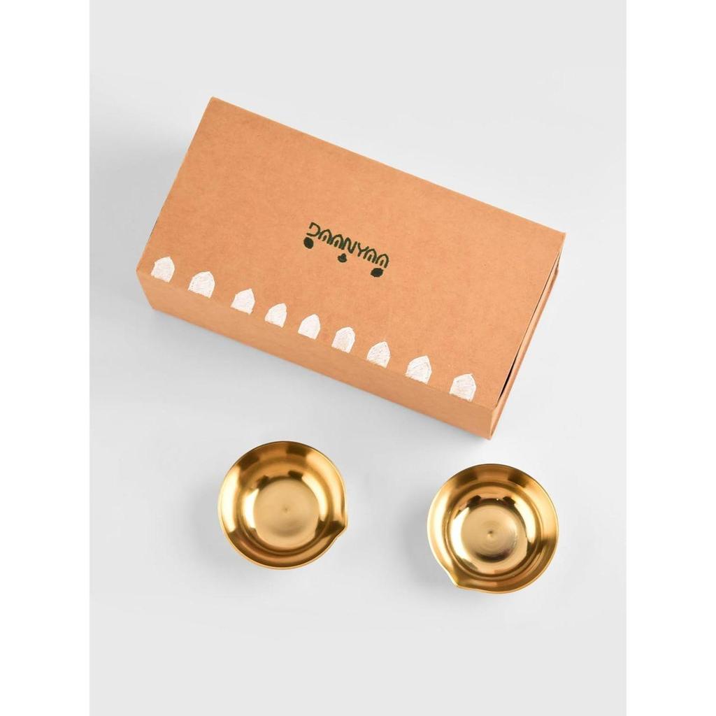 Pure Brass Diya  | Diya for Pooja | Oil Lamp for Mandir | for Daily/Festive Worship, Home, Diwali,