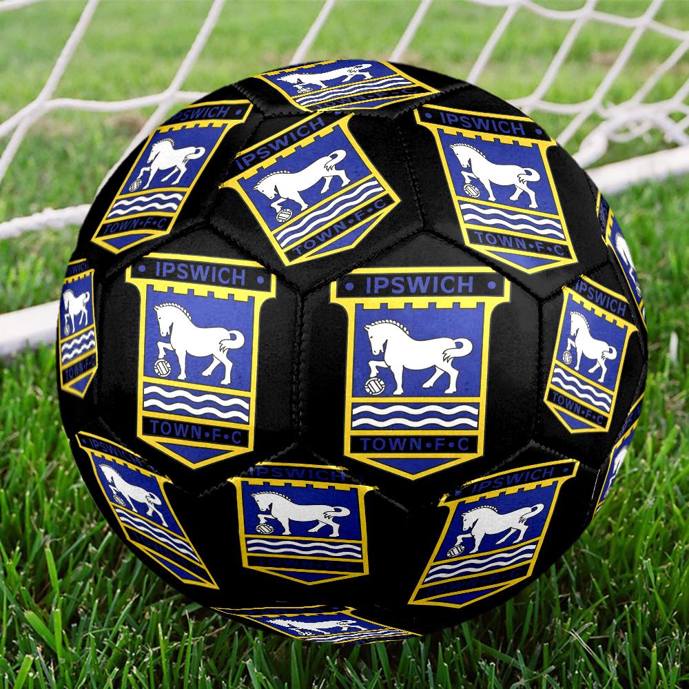 FC Ipswich Crest Size 5 Soccer Balls, Anti-Slip, Protective Football, Outdoor Sport, a Unique Gift Suitable for Him/her, Birthdays
