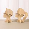 Sunglasses shelf display stand counter glasses storage shelf wooden boys and girls head mold desktop glasses holder