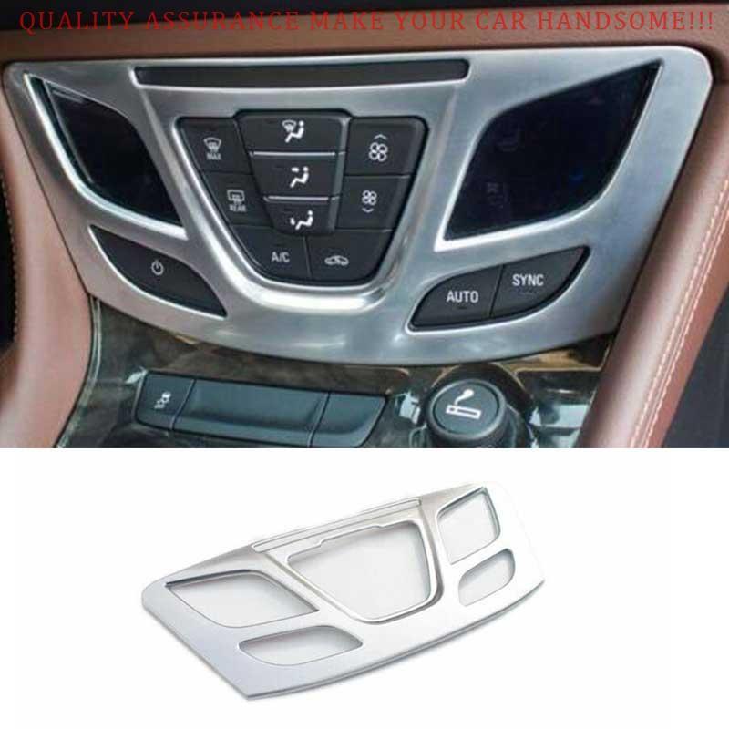 For Buick Envision 2016-2020 Matte Silver Center Console AC Switch Panel Trim