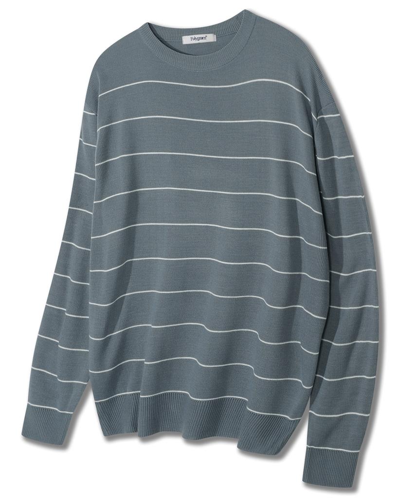 POLYGRAM Line Stripe Crew Neck Knit - 4 Colors