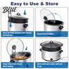Kitchen Countertop Storage Pot Stand Holder Universal Cooker Lid Rack Slow Hands Free Sturdy Support
