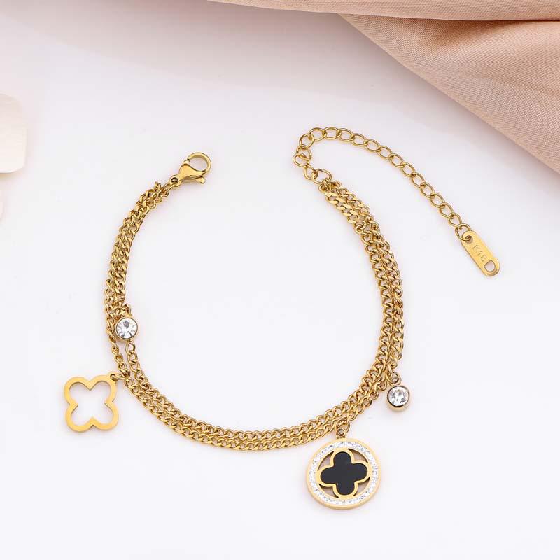 Elegantes Damenarmband aus Titanstahl - Stilvolles High-End-Design, Leichter Luxus, Vielseitiges Modeaccessoire