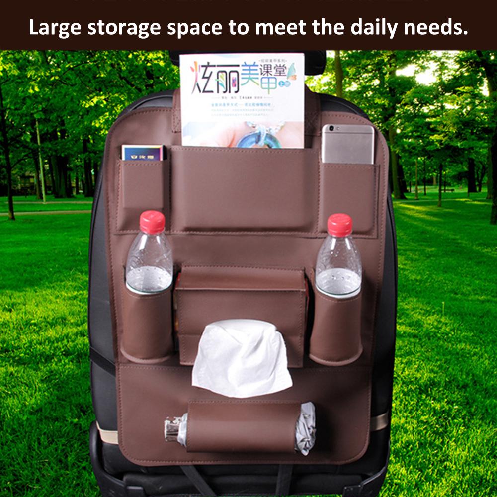 

Сумка для хранения автокресла Подвесная автомобильная спинка Детская безопасность Многофункциональный кожаный ящик для хранения Multi-Pocket