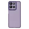 For Motorola Moto G15 4G TPU Case WANLONFENG DKSM Series Electroplated Frame Back Cover with Tempered Glass