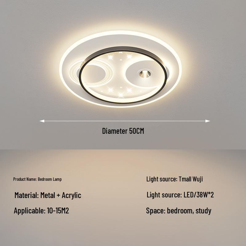 LED Ceiling Light: Simple, Atmospheric Design for Living Room, Bedroom, or Dining Room