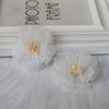 10Pcs 5CM Wrinkle Chiffon Fabric Cored Flowers For DIY Hair Accessories Hats Headband Wedding Dress Decoration