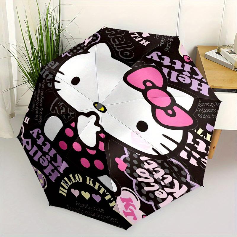 

Hello Kitty,Polka Dots Automatic Folding Umbrella-Simple 8-Rib Design, Bright Cartoon Pattern, Durable Iron Frame, Suitable For Travel, Outd
