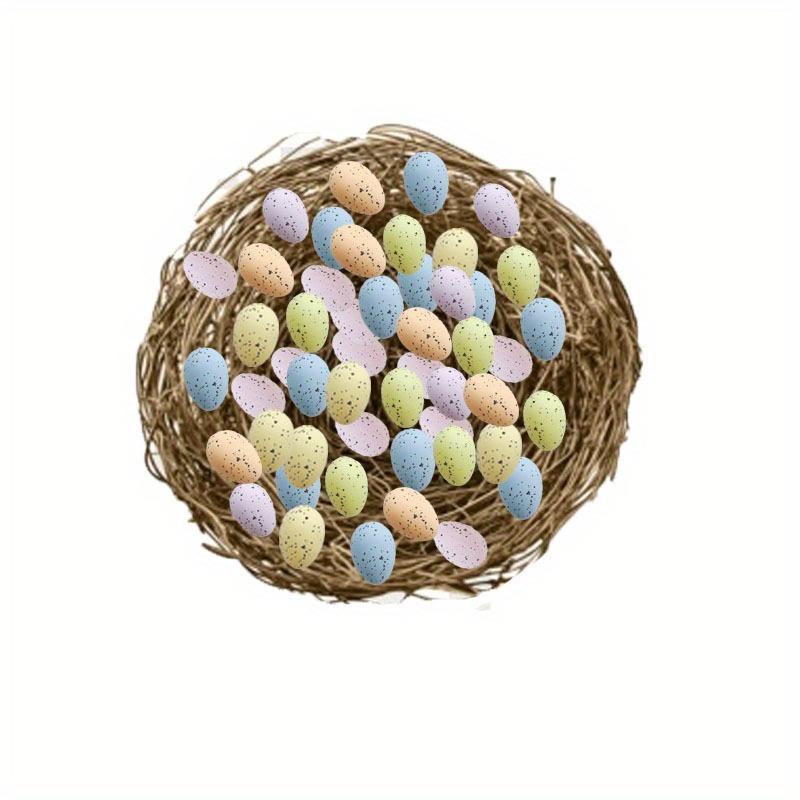20 st Påskägg, Mini Duvägg, Påskpresenter, Prickiga Påskägg Dekorerade med Blomsterkrans, Simulerade Ägg, Heminredning