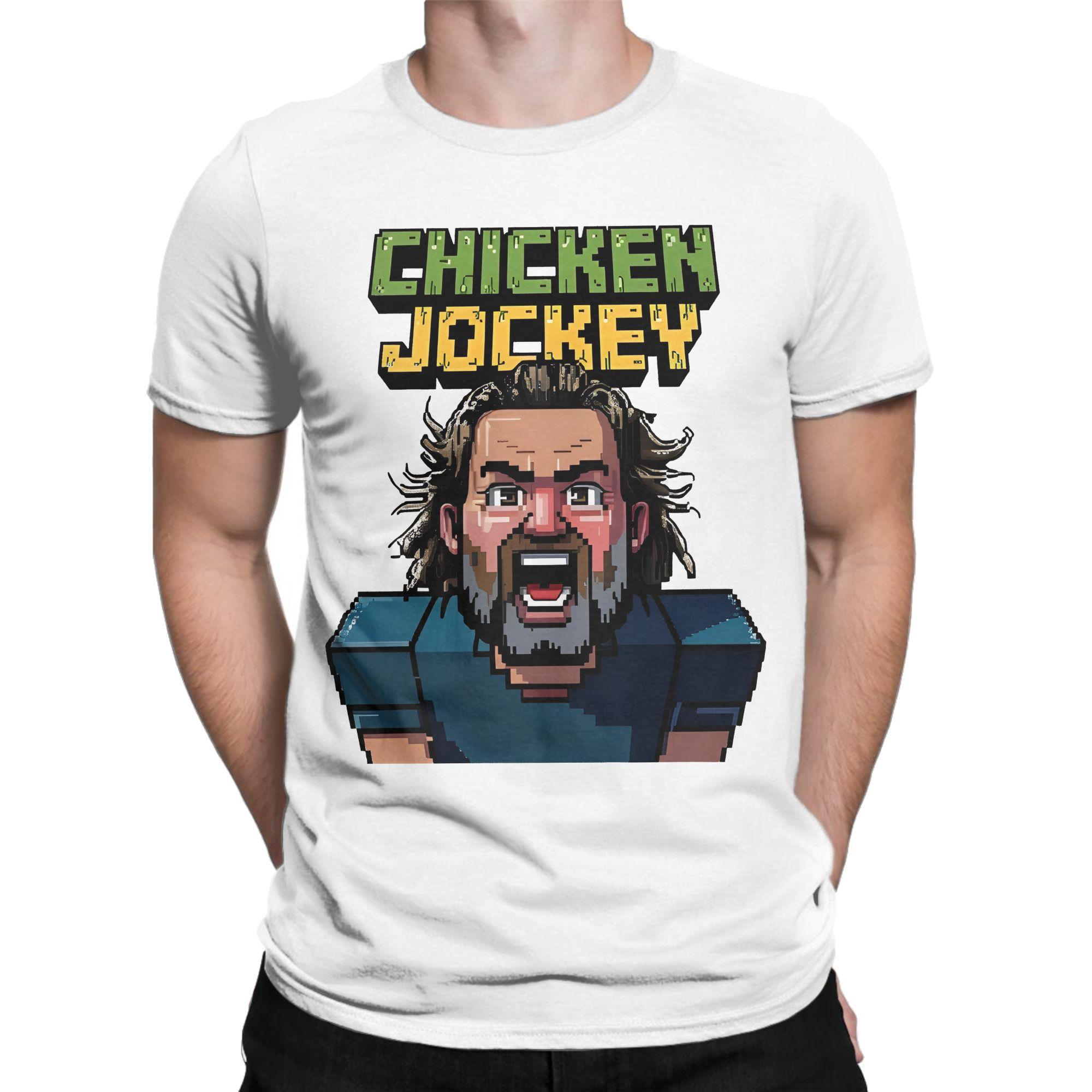 

Футболка с изображением курицы-жокея из фильма «Лава» с изображением курицы для мужчин и женщин, футболки с графическим принтом, одежда из хлопка XXXXL