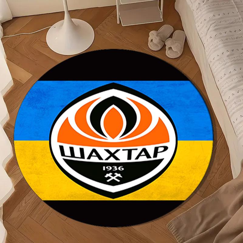 Shakhtar Donetsk Crest Design Round mat Home Decor, Chair rug For livingroom,Bedroom, doormat home decor Birthday Gift Christmas Gifts
