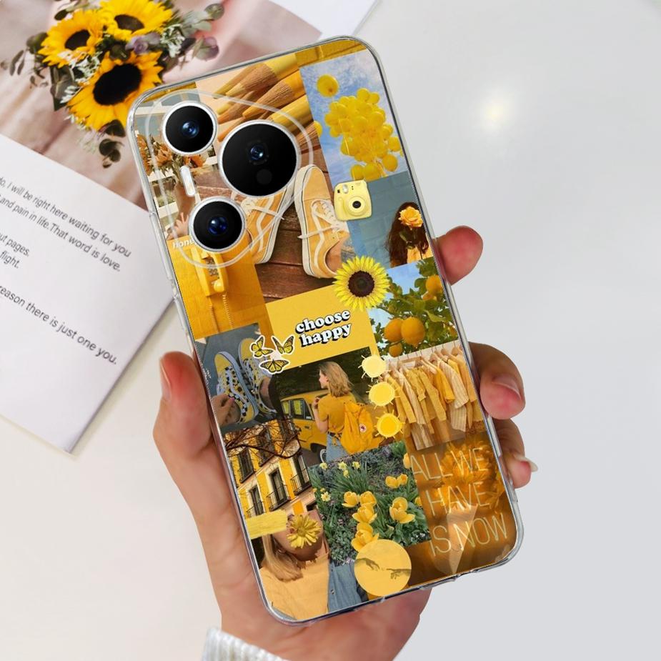 For Huawei Pura 70 Pro Plus Case Stylish Painted Cover Clear Silicone Phone Cases For Huawei Pura 70 Pro Pura70 Pro+ Soft Fundas