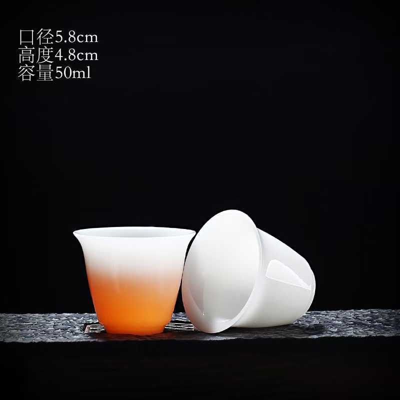 Light Luxury Kung Fu Teacup Small Cup Exquisite Jade Porcelain Ceramic Cup Tea Cup Source