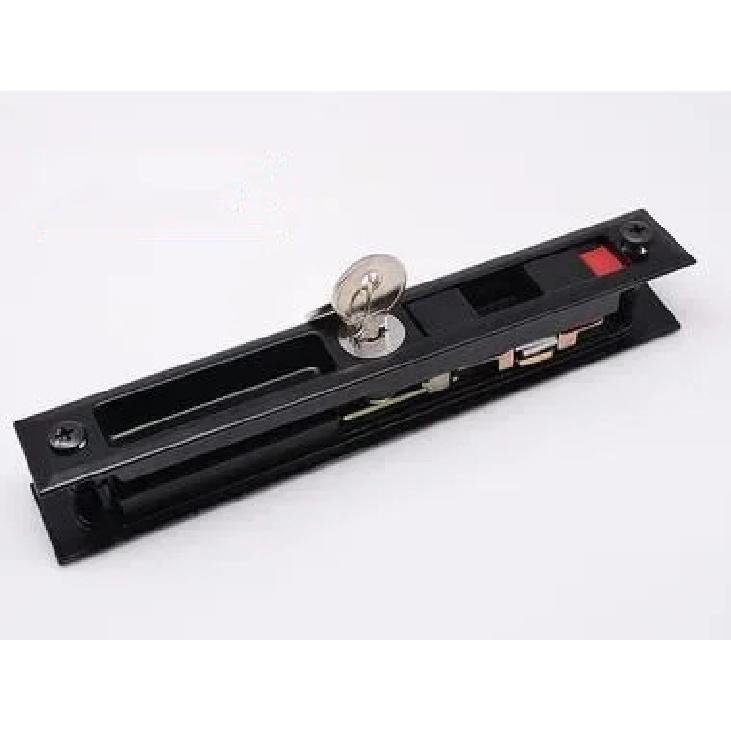 Glass Sliding Door Locks Aluminum Alloy Invisible Lock Patio Kitchen Living Room Bathroom Double Hook Lock Furniture Hardware