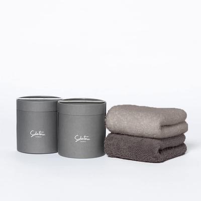 Nurture Towel Face Towel Gift Set of 2 Greige X "Feel" (Moon Charcoal)