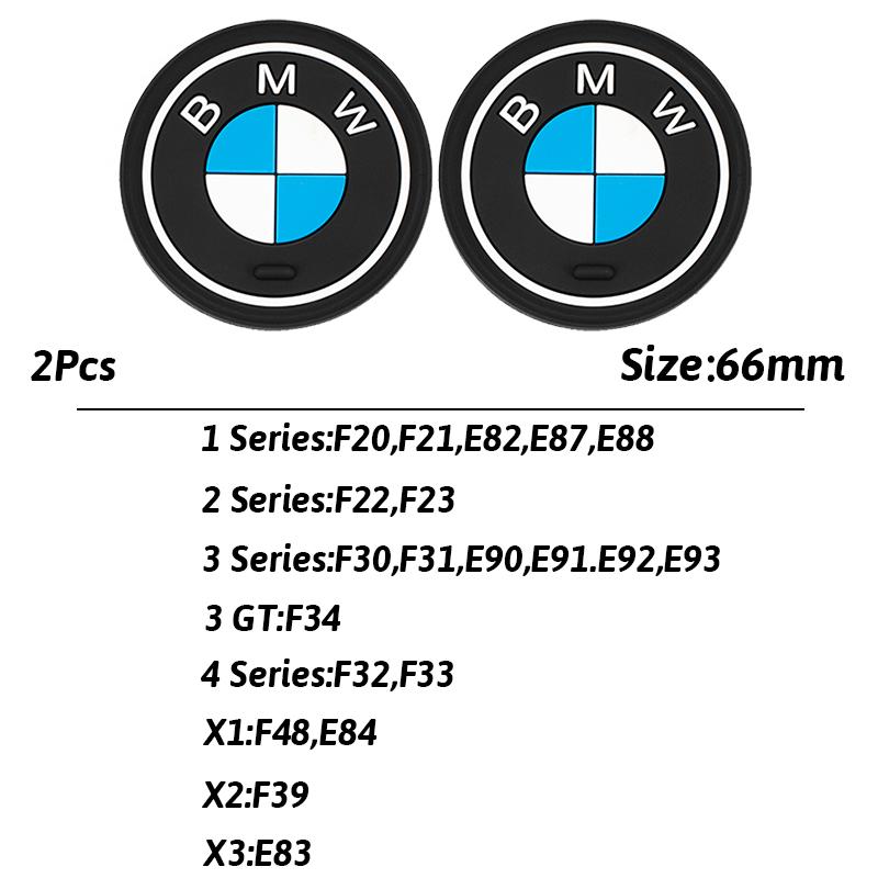 2Pcs Car Coasters Silicone Non-Slip Water Cup Mat Drink Pads Sticker For BMW G30 G32 G01 G02 G05 G06 G07 G26 G23 G22 F40 F20 G08