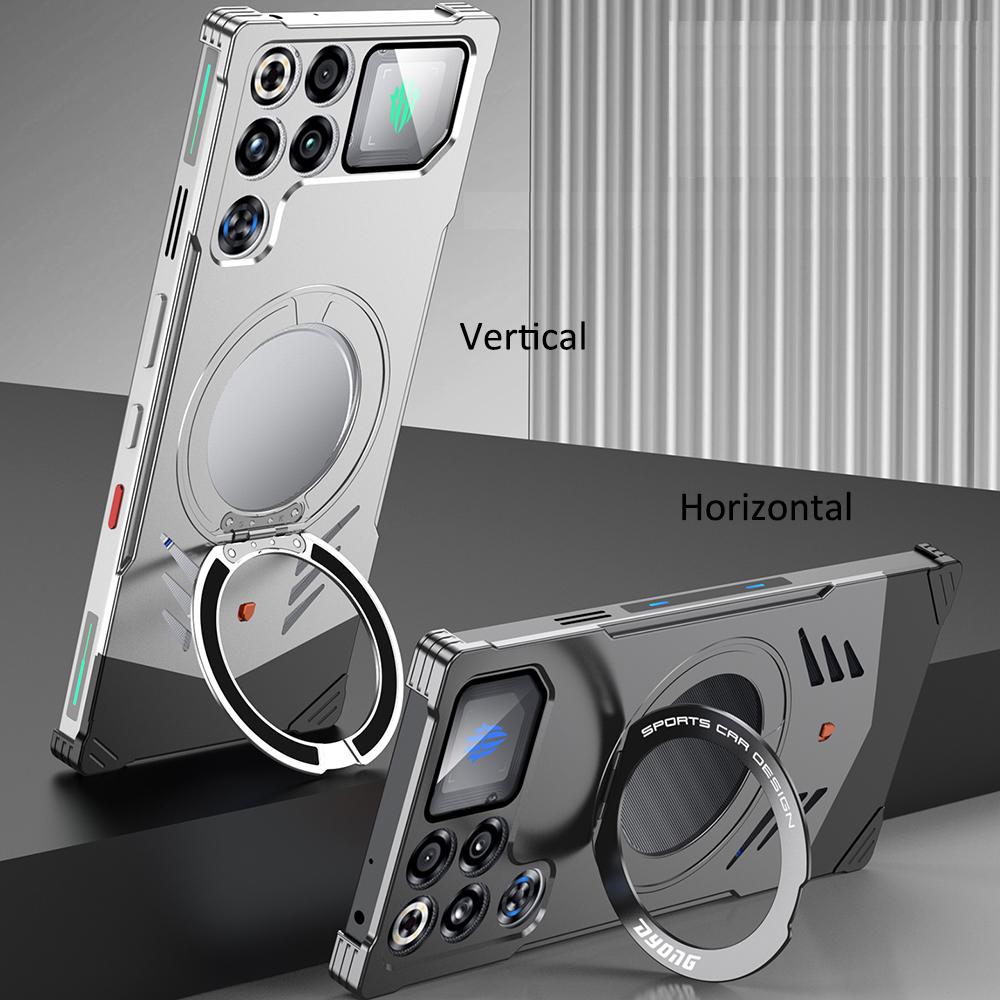 Aluminiumlegierung Kühlung Wärmeableitung Metall Magnetische Hülle Für ZTE Nubia RedMagic 11 Pro / Red Magic 11 Pro+ Abdeckung Stoßfest