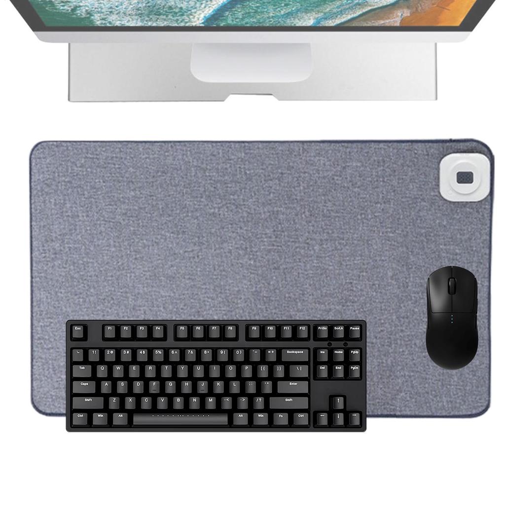 Keyboard Mouse Heated Desk Pad Waterproof Overheat Protection Mat For Computer Office Typing Game Homework Korean Plug