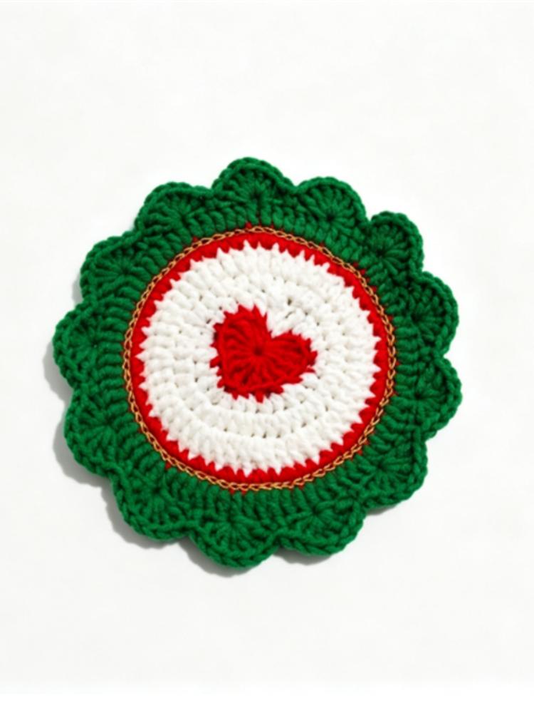 Handgestrickte Untersetzer für Teetassen, Schreibtisch-Wasserbecher-Isolierpads, Wollstricknadeln, fertige Weihnachtsgeschenke