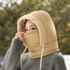 Winter Warm Women's Men's Hat Earmuffs Plus Velvet Thickened Cold-proof Mask Neck Skiing Integrated Cycling Windproof Cycling Hat Ski Hat
