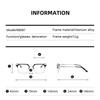 Luxury Brand Square Black Frame Myopia Glasses Anti-Blue Light Blocking Eyewear for Men and Women Near Sight Unisex Diopter